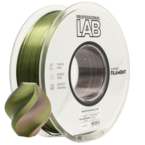 Tribarvna vojska 1,75 mm 1 kg Prof. Lab Silk PLA filament