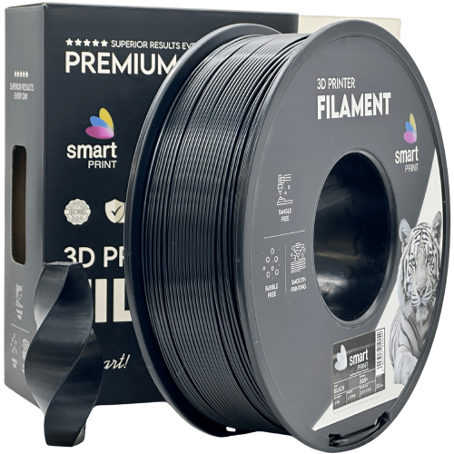 ABS Črna Filament 1.75mm – Smart Print ABS+ za 3D Tisk (1kg Kolut)