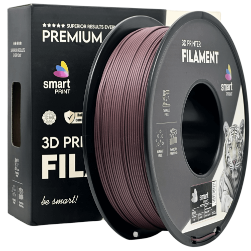 PLA Carbon Fiber Rdeča 1,75 mm Filament 1 kg | Smart Print | Ojačana trdnost s karbonskimi vlakni 