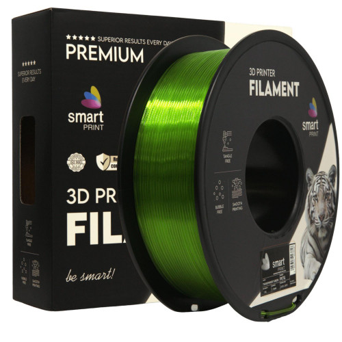 PETG Prozorno Zelena Filament 1.75 mm – Smart Print Vlažnost-Odporni PETG (1kg Kolut)